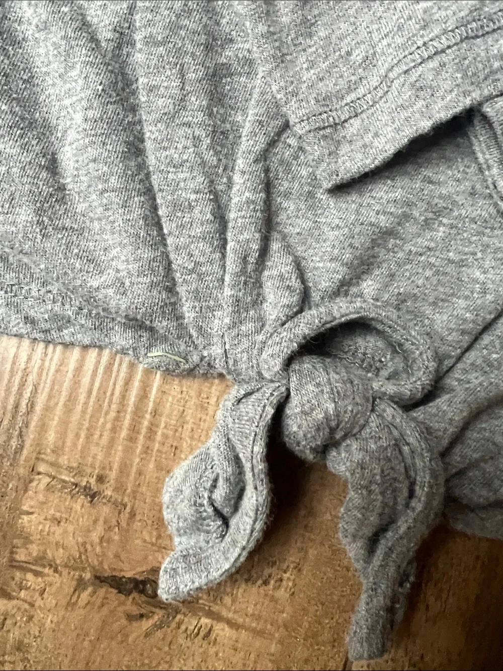 Old Navy Gray Long Sleeve Tee with Sequin Holiday Gift Pocket
